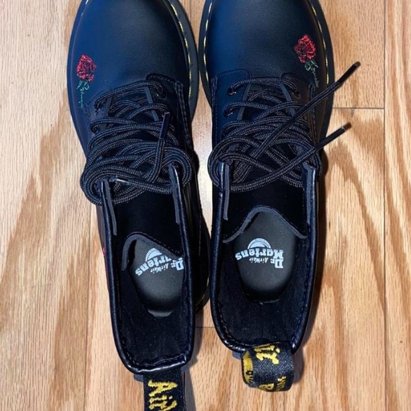 SOLD - 1460 Vonda Floral Leather Lace Up Boots - Picture 5 of 7